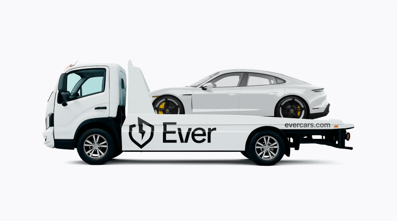 Ever tow truck carrying a vehicle