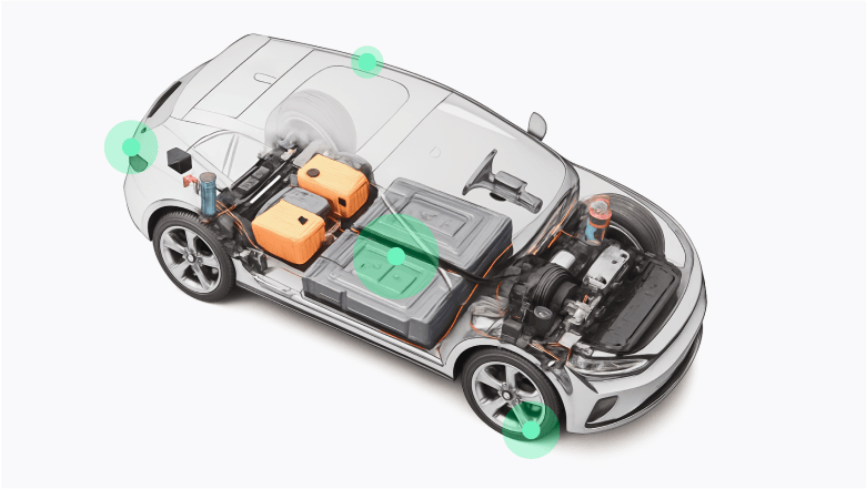 Vehicle battery and drivetrain inspection